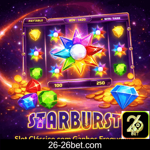 slots Starburst NetEnt com joias coloridas